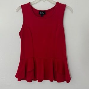 Red peplum Top